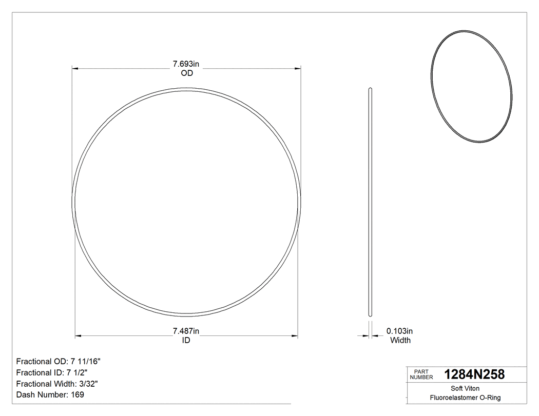 Technical drawing - 1284N258